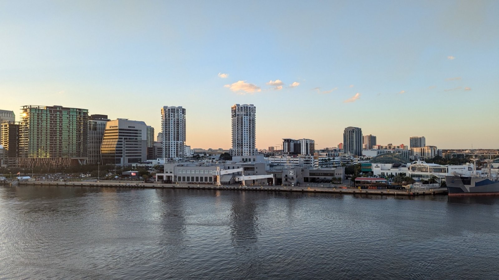 Tampa downtown skyline along the waterfront